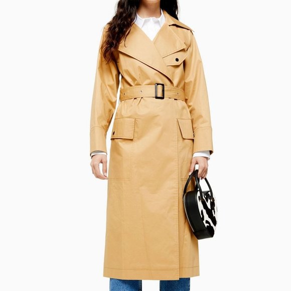 Topshop Jackets & Blazers - TOPSHOP NEW Belted Camel Editor Trench Coat